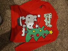 Hello Kitty Christmas Merry  Bright Sweatshirt Kids Girls Sz. Med. NEW CUTE 