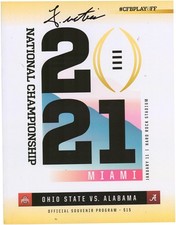 John Metchie Crimson Tide Autographed 2021 National Championship Gameday Program