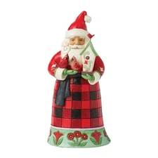 Jim Shore HIGHLAND GLEN SANTA CARDINALS FIGURE-SANTAS CARDINAL CHRISTMAS 6017024