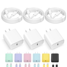 iPhone Charger Fast Charging 3-Pack 20W USB Wall Charger with 6FT Super Fast ...