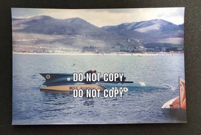 U-40 MISS BARDAHL  GREEN DRAGON  HYDROPLANE COLOR ORIGINAL PHOTO 8x12 LATE 50S
