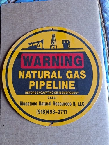 Old Vintage Antique Metal Texas Oil Field Sign Mancave