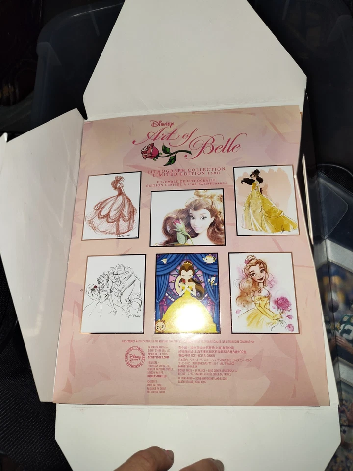 Arte de animación de dibujo/boceto de la Bella y la Bestia de Disney hecho a mano firmado Foto 3 de 3