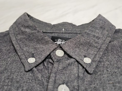 Stüssy leichtes Skater Ombre Langarmhemd mit Knopfleiste Gr. Medium - Bild 7 von 20