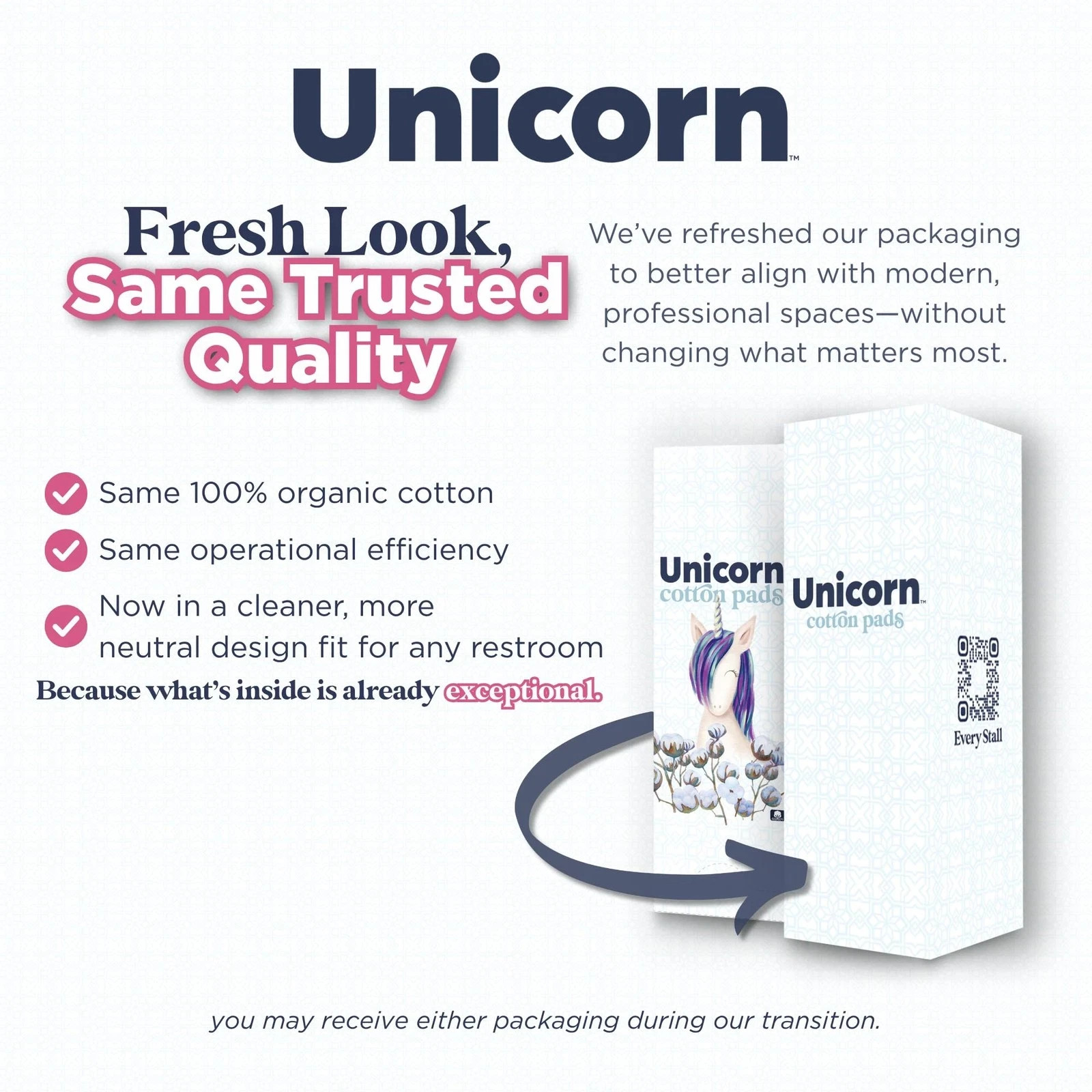 case of 6 packs (40 per pack) Unicorn Cotton Organic Ultra Thin Pads w/ Wings
