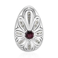 Cavill SilberanhäNger Rhodolith 0,5Ct Rundschliff 925 Sterling Markasit