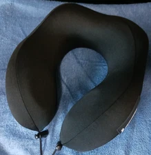 Airplane Travel Neck Pillow Memory Foam Black by Spyder Brand