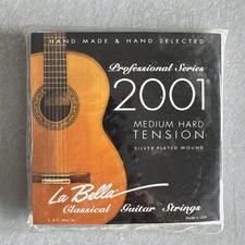 La Bella Guitar Strings 2001 Medium Hard Tension Silver Plated Wound
