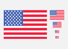 US L Flag stickers Door Window bumper decal laptop