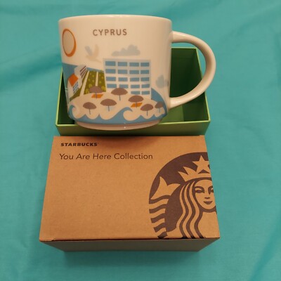 STARBUCKS ~ Cyprus ~ ''You Are Here'' Icon Mug (NEW) ~14 Oz  YAH NWT Greece