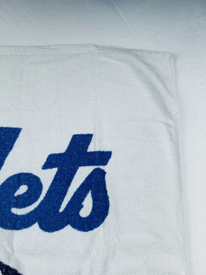 Toalla blanca vintage de los New York Mets MLB béisbol Snoopy Peanuts regalo promocional Foto 3 de 4