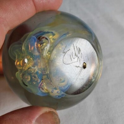 Artist Robert Eickholt Hand Blown Art Glass Paperweight | eBay
