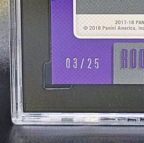 DE'AARON FOX 17-18 DONRUSS OPTIC ROOKIE PINK HOLO PRIZM RC 3/25 SGC 9.5 - Picture 3 of 4