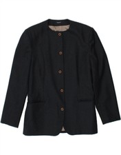 Seventy Womens 5 Button Blazer Jacket It 44 Medium Navy Blue Wool Rz10