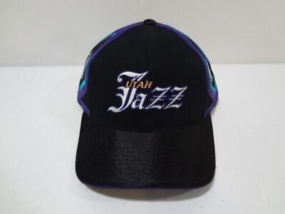 Vintage NBA Utah Jazz Spellout Strapback Cap Hat 90s Puma NEW NWOT