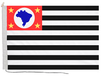 Sao Paulo Flag with Rope and Toggle - Handmade in the UK