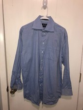 Nautica Royal Oxford Men's SZ 16 32/33 Button Front Long Sleeve Shirt