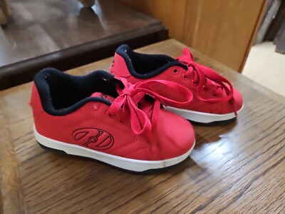 Heelys Shoes Youth Size 13M Red Black Wheels Skater HES10434