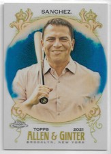 JESSE SANCHEZ 2021 TOPPS ALLEN GINTER CHROME BLUE REFRACTOR PARALLEL SP /150 MG