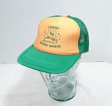 Stranger Things Camp  85 Know Where Hat Dustin  s Cap Trucker Green Snapback NWT