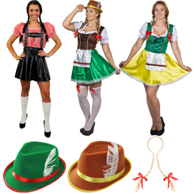 OKTOBERFEST DEUTSCHES BIERFEST DAMEN KOSTÜM BAYERISCHE TRACHTEN DAMEN