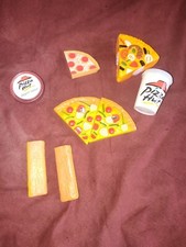 Vintage 1988 Pizza Hut Realistic Play Food MTC Multi Toy Corp Toys Game Vtg