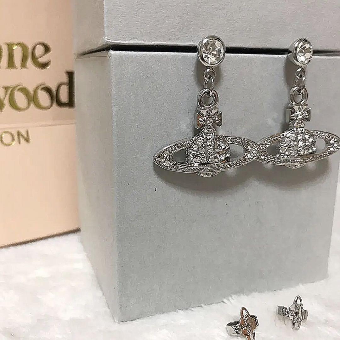 Vivienne Westwood Earrings Pierce Mini Bas relief Silver IN BOX | eBay