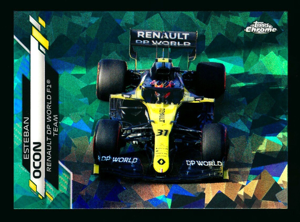 2020 TOPPS CHROME SAPPHIRE F1 #30 ESTEBAN OCON RC AQUA REFRACTOR ROOKIE #35/99!