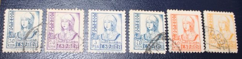 SPAIN 1937-1940. USED STAMPS, SHORT SET, QUEEN ISABEL - Bild 1 von 2