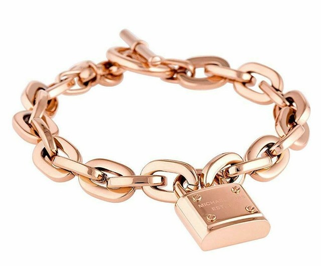 michael kors padlock bracelet silver