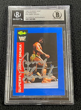 Jimmy Superfly Snuka Signed 1991 Classic WWF Card #18 WWE Beckett Certified