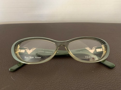  VALENTINO Small Oval Frame Green Eyeglasses Glasses 5762 PBL 140 Made Italy - Picture 12 of 12