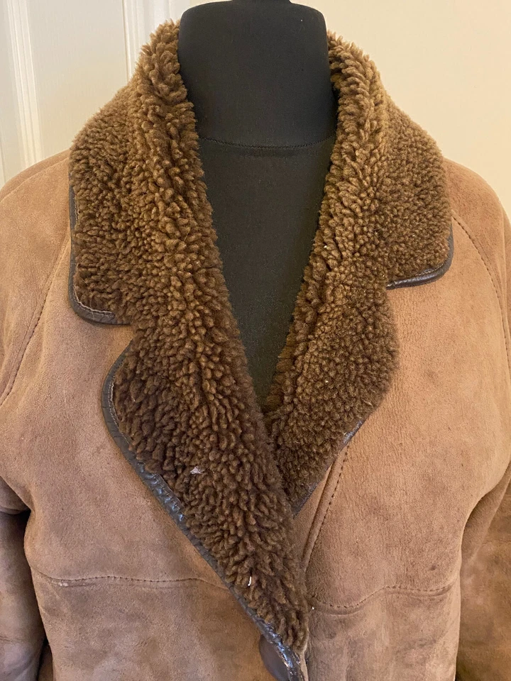 Vintage D. T Bayliss & Son Vintage Brown Authentic Sheepskin Jacket Size M - Image 2 of 4