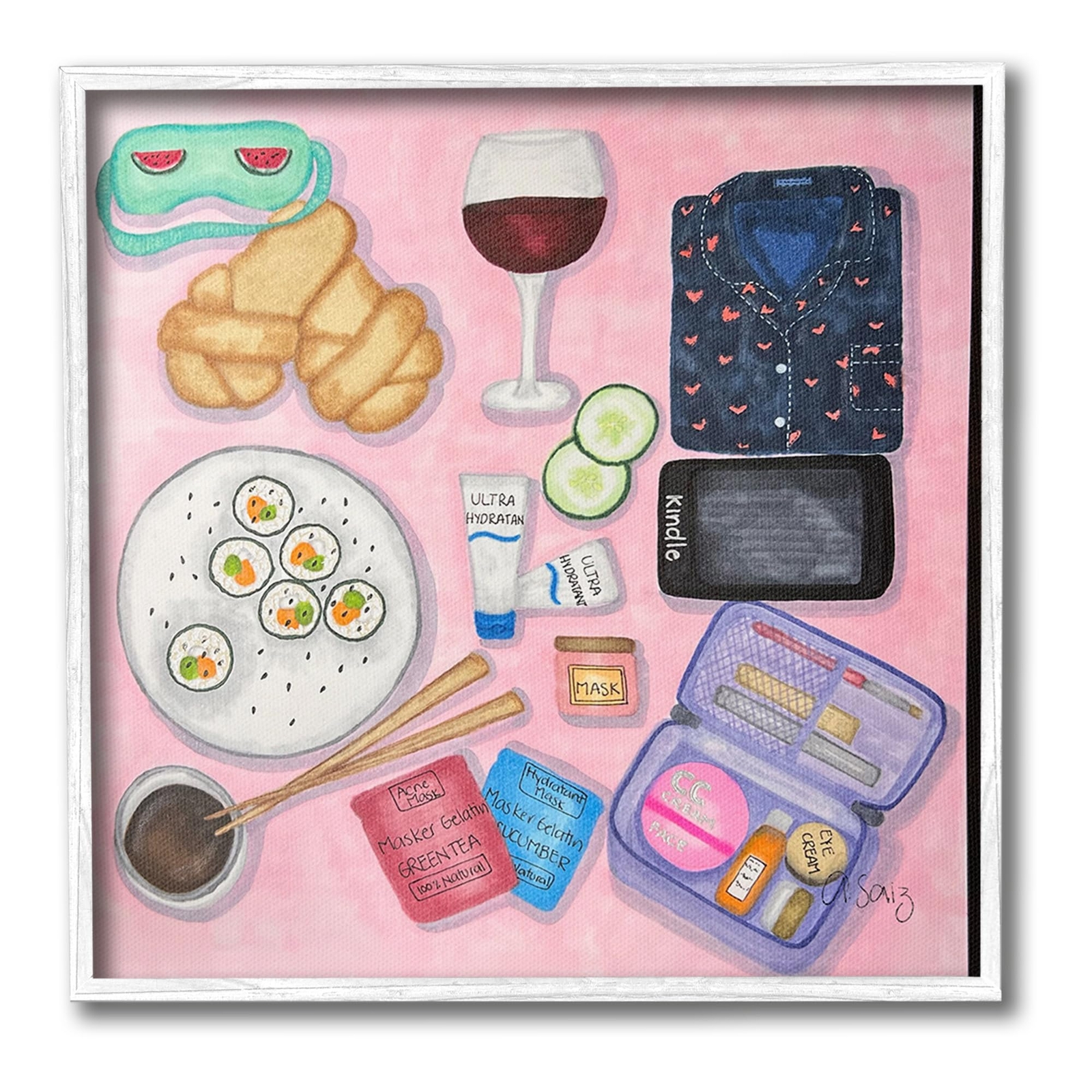 Weekend Night In Framed Giclee Art by Ale Saiz Studio