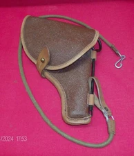Holster leather w/cleaning rod and lanyard  - Repriced to sell