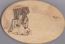 Wall Board, Seal on Beach Chair, 24.5cm x 16.0cm