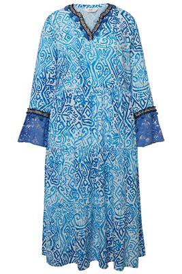 Angel of Style Damen große Größen Maxikleid A Line Alloverdruck 3 4 Ärmel 830219