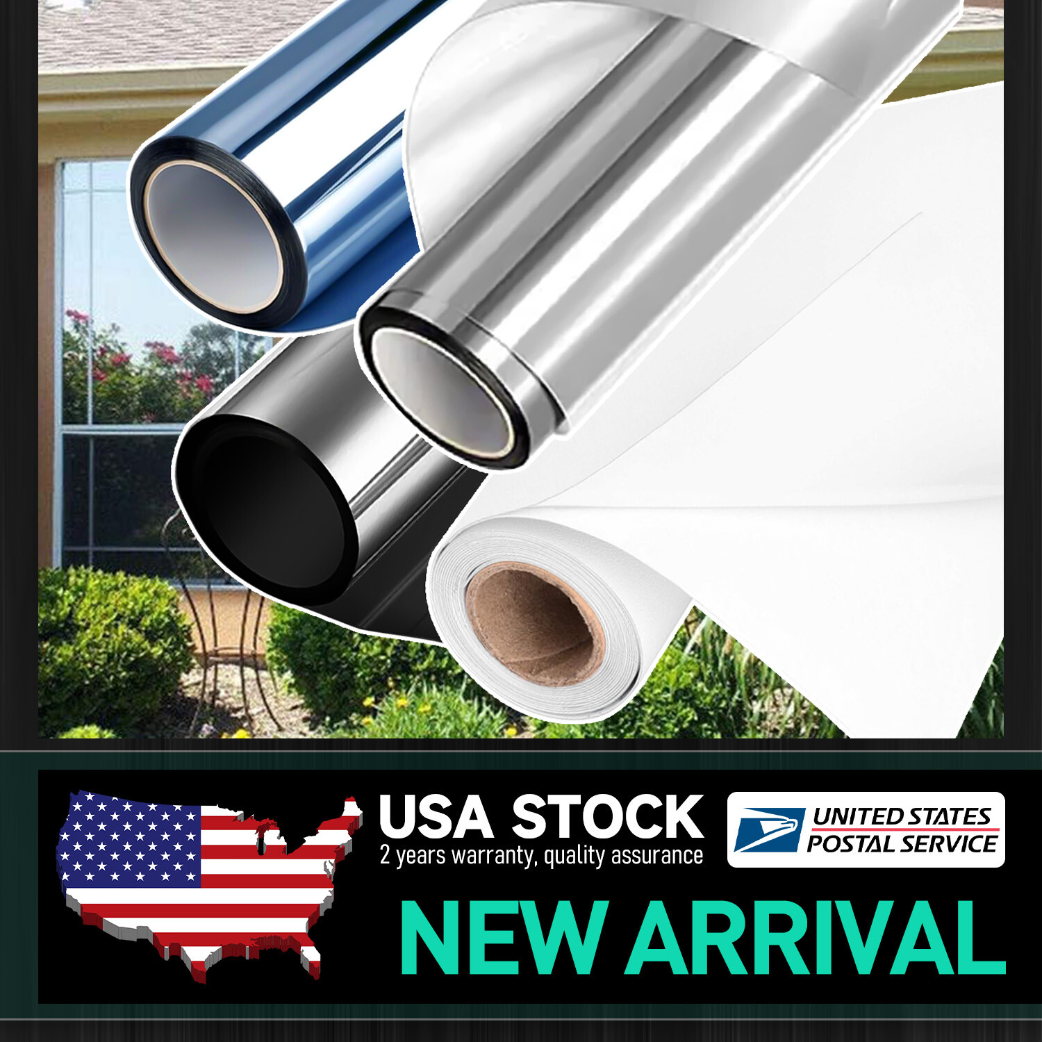 One Way Mirror Window Film Heat UV Reflective Privacy Tint 5% 20% VLT