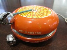 VINTAGE FLORIDA ORANGE PROMO ADVERTISING YO-YO WITH BELLS TIN LITHO