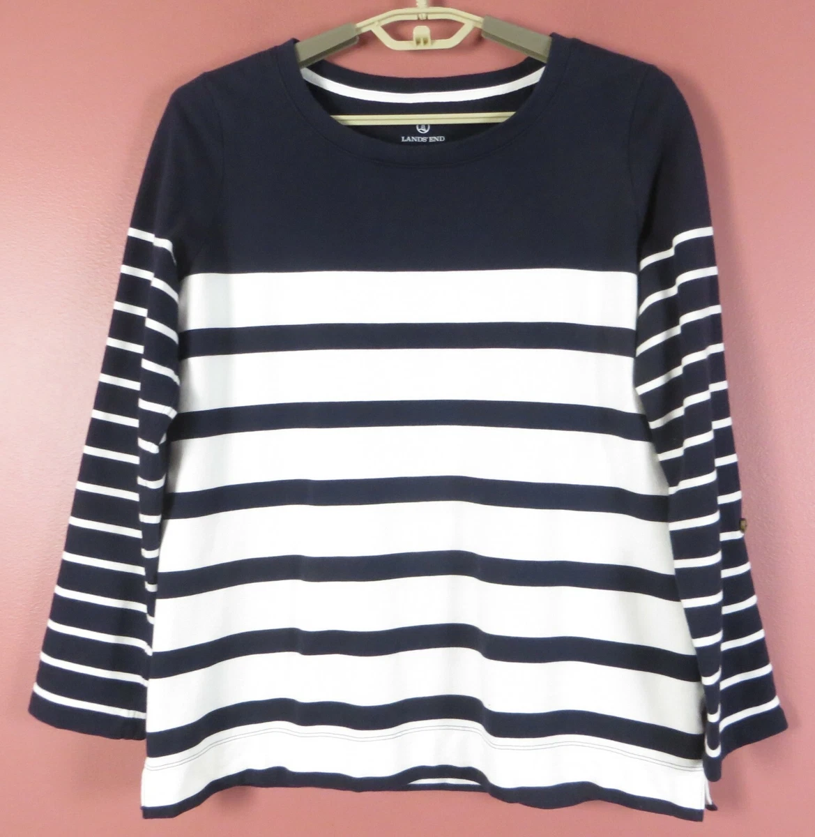 TB09234- LANDS' END Women Thick Cotton Blouse 2-Way Long