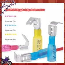 50-100PCS 22-10AWG Piggy Back Electrical Wire Connectors Terminals Spade Crimp