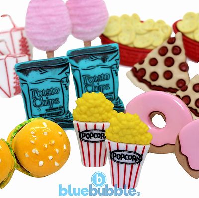 Bluebubble AMERICAN DINER Ohrringe + Geschenkbox Funky Retro Neuheit Junk Food Weihnachten