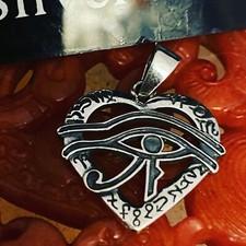 sterling silver egyptian pendant With Silver Necklace( All Seeing Eye )