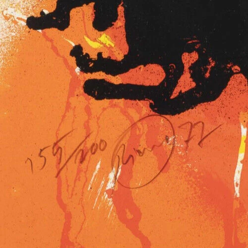 Otto Piene handsigniert nummeriert Farbserigraphie auf Bütten - Bild 2 von 4