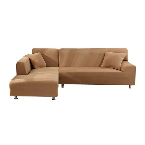 2pcs Sofa Cover L Shape Couch Slipcover Stretch Soft 2+2/2+3/3+3/3+4 Seater - Bild 19 von 23