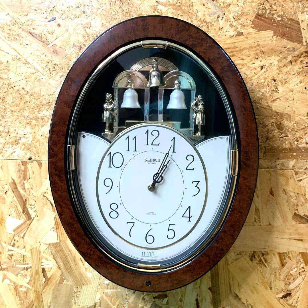 Small World Rhythm 4MH690 Karakuri Clock Wall Clock 6 melodies