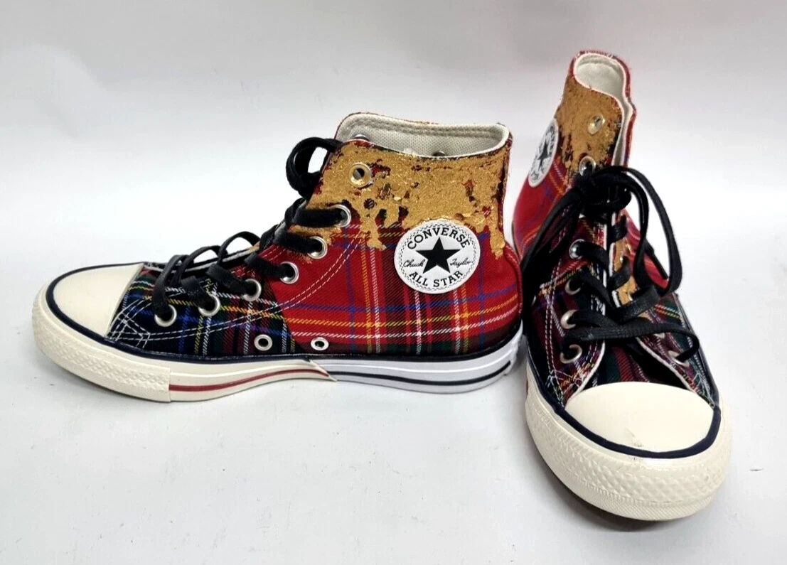 Scarpe da ginnastica alte Converse All Star Chuck Taylor Tartan edizione limitata UK 6 EU 36 5