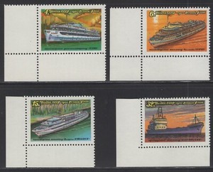 Russia 1981. River Tour Boats. Scott # 4957-4960. MNH, VF
