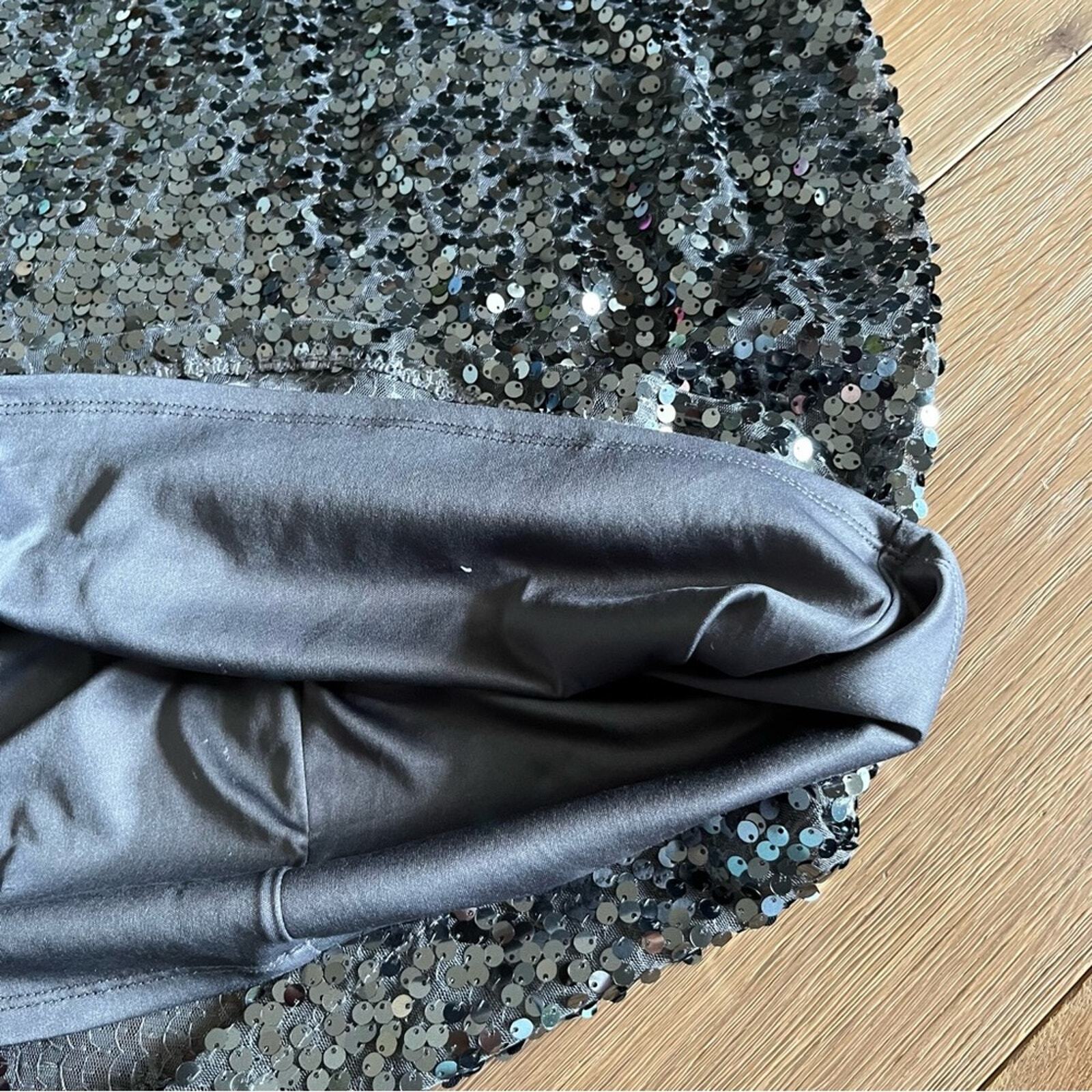 Express Sequin Dress Silver small - image 5