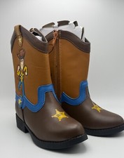 Disney Toddler Kids License Cowboy Boots, Toy Story Woody Tan